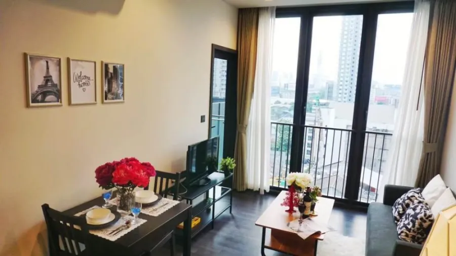 Sell/rent The Line Asoke - Ratchada, beautiful room, built-in, complete, good price, hurry to reserve before anyone else today.