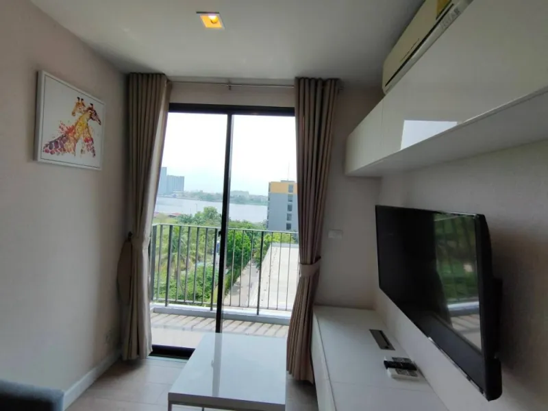 ให้เช่า Metro Luxe Riverfront รัตนาธิเบศร์ เฟอร์นิเจอร์+เครื่องใช้ไฟฟ้าครบ มีเครื่องในตัว จองเลย