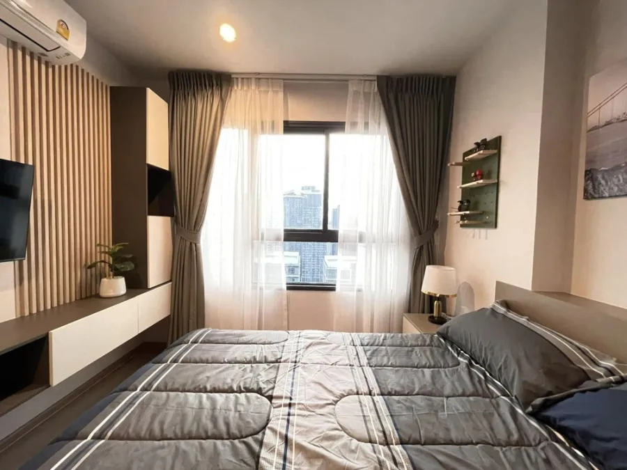 Condo for rent Ideo Rama9-Asoke, fully decorated room, fully built-in, high view, book now, don't miss it.
