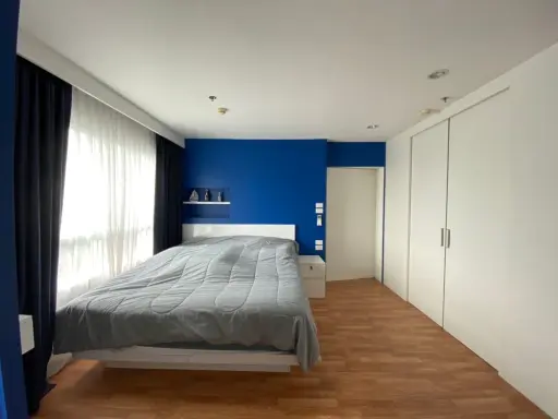 For sale: Lumpini Ville Nakhon In-Riverview, Rama 5 Bridge view, large room, 1 bedroom, 2 bathrooms, built-in decoration, complete furniture, ready to