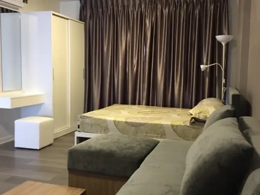 For rent, D Condo Campus Resort Bangna, nice room, fully furnished, electrical appliances, low price, quick reservation.