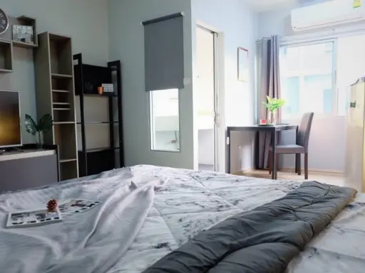 Condo for sale, A Space Sukhumvit 77, 7th floor, corner room, pool view, good atmosphere, ready to move in, convenient to travel, don't miss it. images