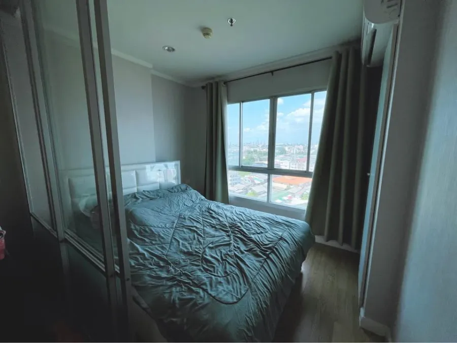 Condo for rent or sale, Lumpini Ville Chaengwattana-Pak Kret, partitioned room, high floor, fully furnished, don't wait.