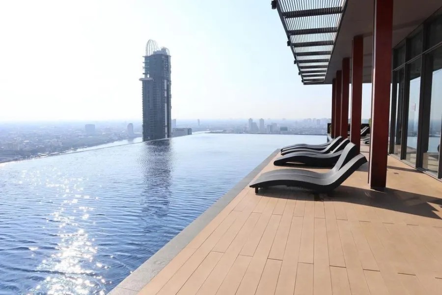 Condo for rent, Star View, decorated with built-ins mixed with marble patterns, river view, high floor, don't wait.