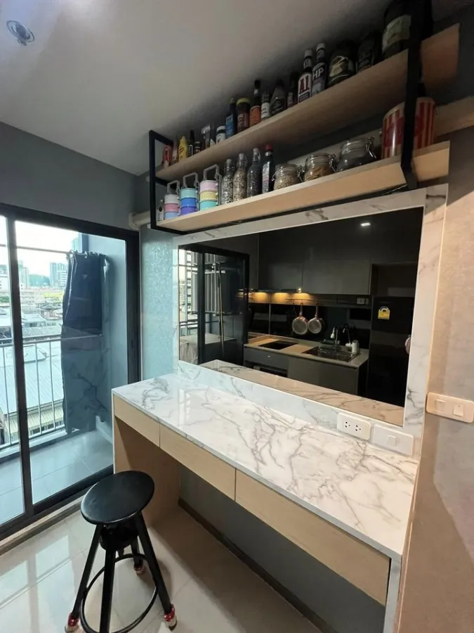 Condo for rent, Ideo Sukhumvit 93, decorated room, built-in throughout the room, very attractive price, you must hurry to reserve.