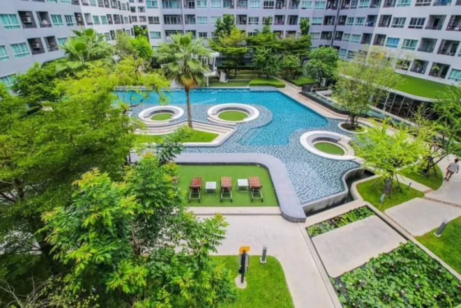 ให้เช่า คอนโด เอลลิโอ เดล เรย์ ห้องสตูดิโอ 1 ห้องน้ำ ชั้น 8 วิวสระ บรรยากาศดี รีบจองด่วน!!