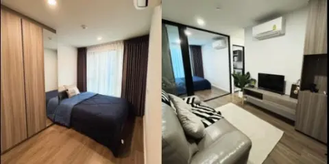ให้เช่า Condo The Origin Ramintra 83 Station ห้องแต่งพร้อมอยู่ เฟอร์ เครื่องใช้ไฟฟ้าครบ จองเลย อย่าพลาด