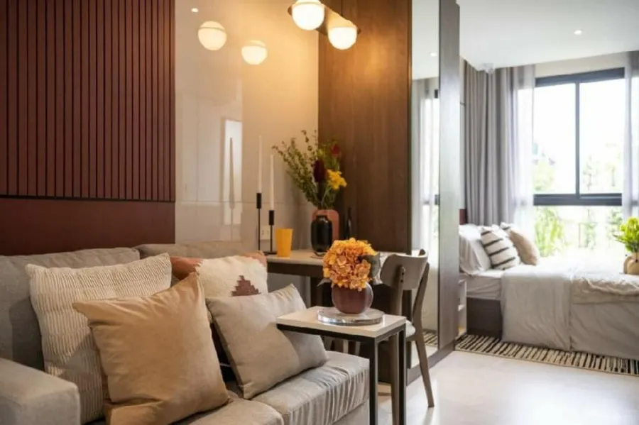 Selling down payment at a loss, Nue Cross Khu Khot Station Condo, Studio room, Fully Furnished, hurry and reserve.