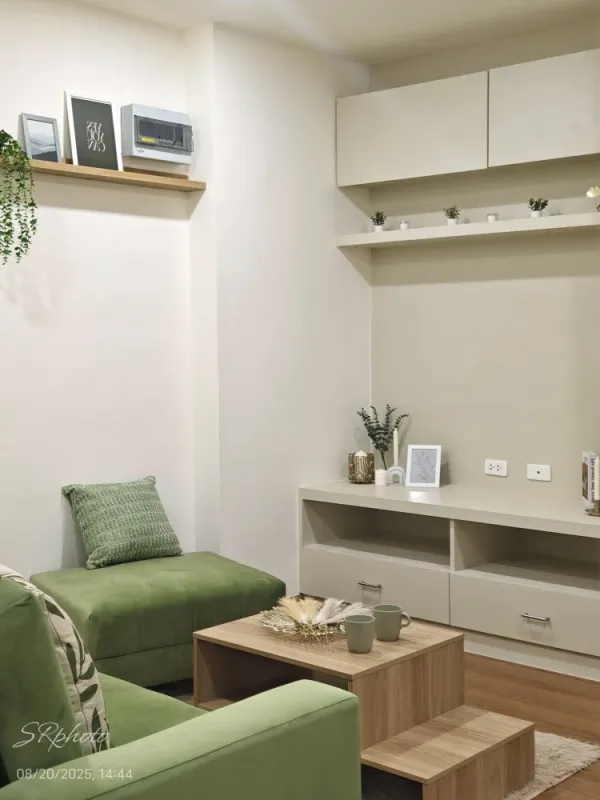 ขาย Happy Condo Ladprao 101 ห้องโทนสีเขียวสบายตา เฟอร์นิเจอร์ Built in ครบ พร้อมชุดครัว จองเลย