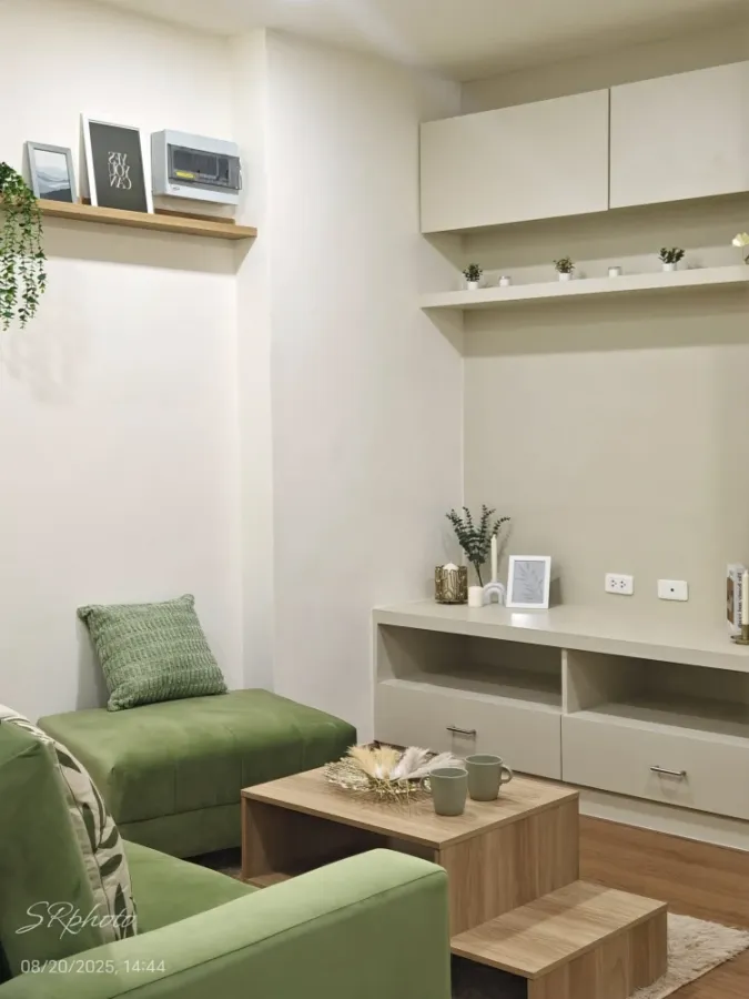 ขาย Happy Condo Ladprao 101 ห้องโทนสีเขียวสบายตา เฟอร์นิเจอร์ Built in ครบ พร้อมชุดครัว จองเลย