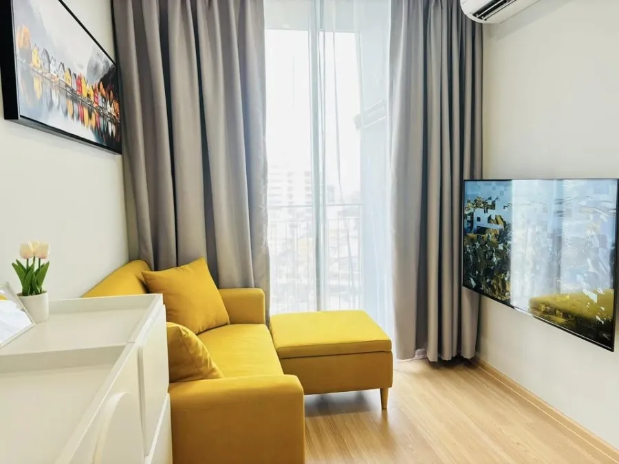 For rent: Skyrise Avenue Sukhumvit 64, good view of the lawn, no buildings blocking the view, fully furnished, don't miss it.