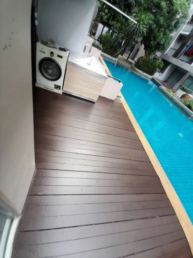 ขาย คอนโด เอ สเปซ สุขุมวิท 77 ระเบียงห้องติดสระว่ายน้ำ รีโนเวทใหม่ลายหินอ่อนหรูหรา พร้อมเข้าอยู่