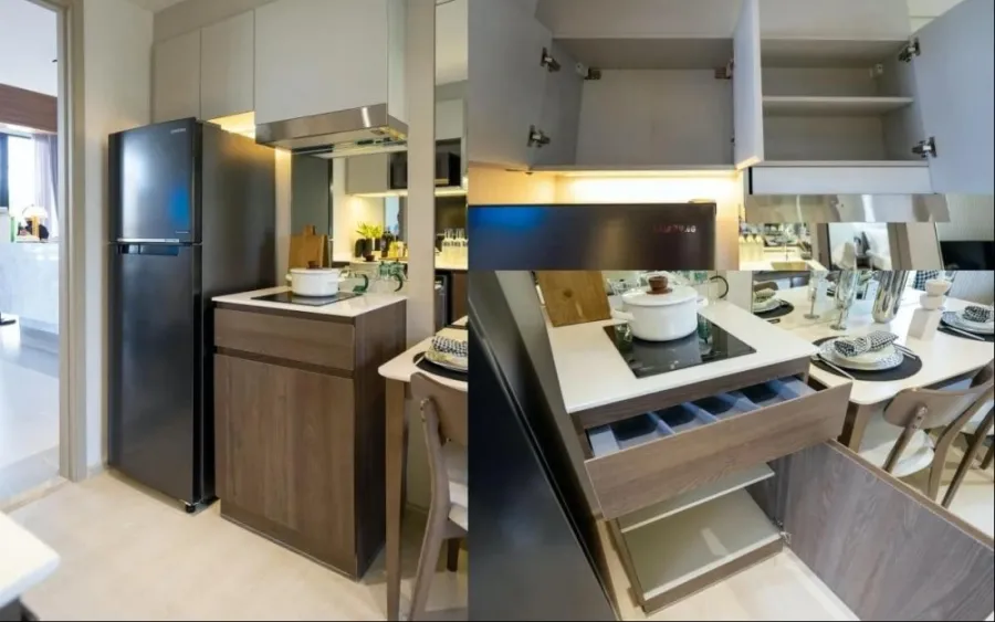 Sale down payment Nue Cross KhuKhot Station 1 bedroom 27 sqm. Building A, 4th floor, room facing north, garden view, hurry to book now