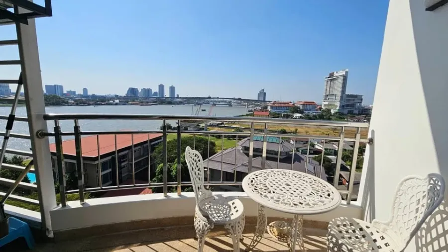 ให้เช่า Supalai River Resort ห้อง Studio วิวแม่น้ำ ชั้น 11 ระเบียงกว้าง สามารถนั่งเล่นได้ ไม่ควรพลาด