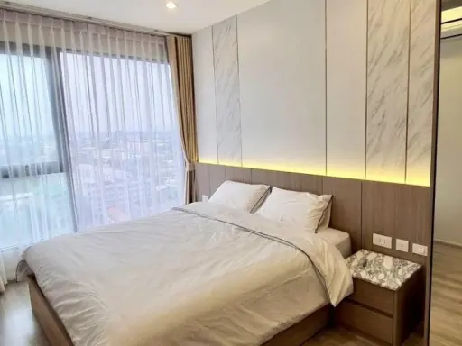 Condo for rent, Ideo Mobi Sukhumvit 66, west, clear view, privacy Decorated in an elegant style