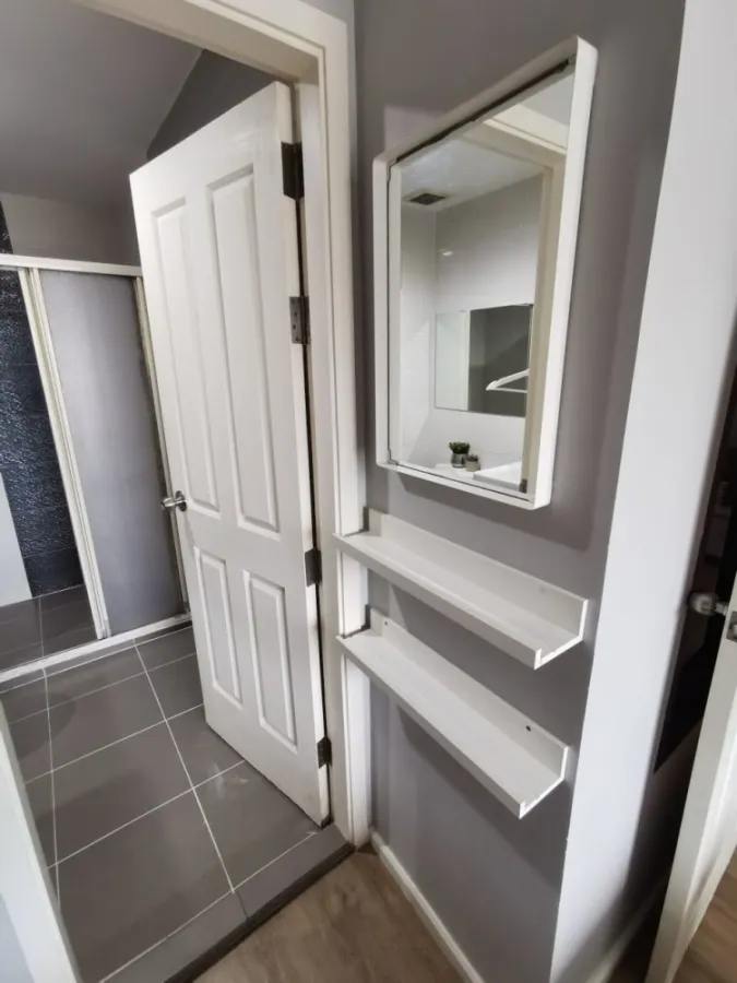 Condo for rent, Aspire Rama 9, ready to move in room, high floor, good view, inexpensive price, comes with furniture, hurry to move