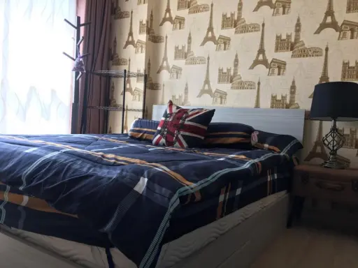 Condo for rent at Aspire Ngamwongwan, decorated with wall paper in the whole room, fully furnished. first come first images