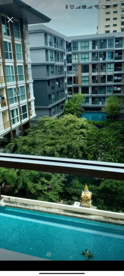 Condo for rent, The Series Udomsuk 29, wide room, 6th floor, pool view with facilities, book now.