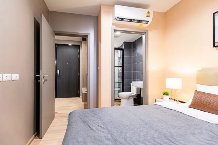 For rent condo The Base Garden Rama9 ห้องแต่งน่าอยู่ ชั้น 23 ได้วิวสูง บอกเลยว่าพลาดแล้วจะเสียดาย