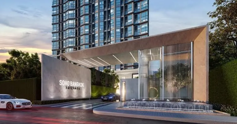 Down payment for sale, SOHO BANGKOK Ratchada, Duo Space room, ceiling height 4.2 meters, 12th floor, hurry up and reserve it.
