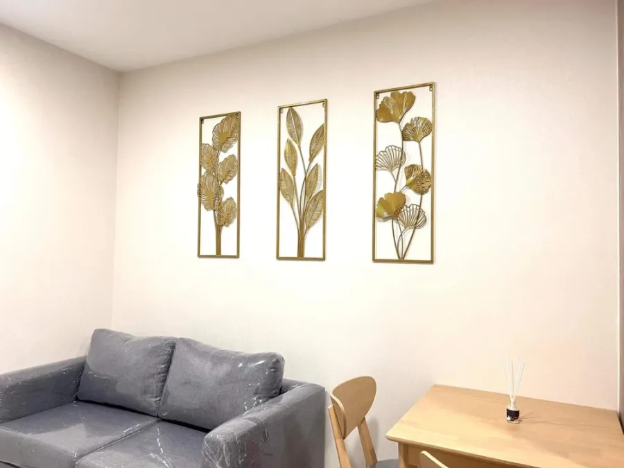 For rent: Plum Condo Sukhumvit 62, 8th floor, same floor as common area, beautifully decorated, fully furnished, very well-toned, don't miss it.