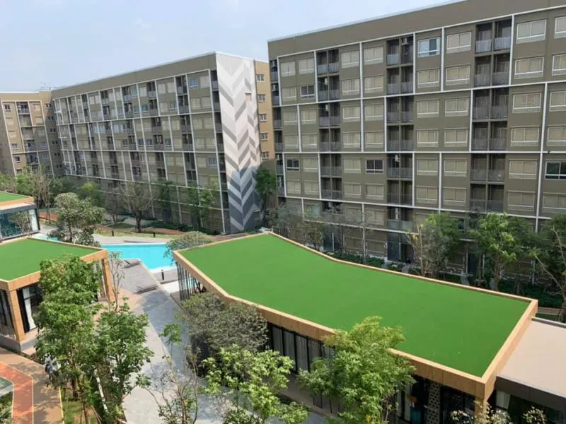 Plum Alive rangsit for rent, Building A, beautiful pool view, good furniture and electrical appliances, good value, comfortable, book now