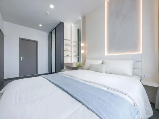 ให้เช่า Ideo Sukhumvit - Rama4 ห้องแต่งสวยคุมโทน บิ้วอินผนังลายหินอ่อนอย่างดี มาพร้อมเฟอรินิเจอร์ครบครัน ห้ามพลาด