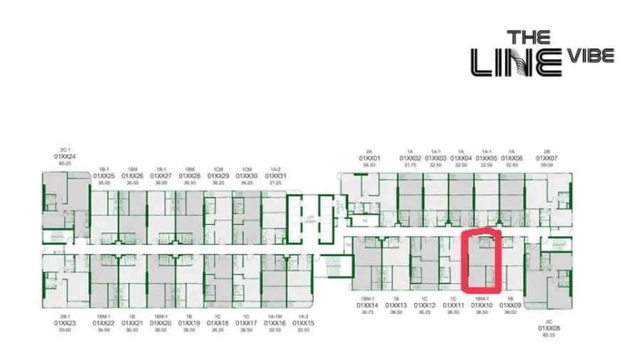 ขายดาวน์ THE LINE VIBE 1 ห้องนอน 1 ห้องน้ำ ชั้น 7 มาพร้อมราคาสุดโดน รีบมาจับจองเลยจ้า อย่ารอช้า