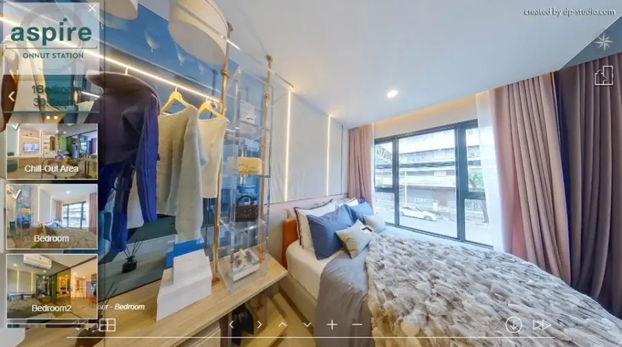 Selling down payment, Aspire On Nut Station, 22nd floor, north side, not hot sun, good view, not blocked by neighboring buildings, very worth booking.
