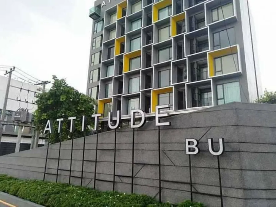 Condo for sale, Attitude B.U., near Bangkok University, easy to travel, ready to move in, special price!! Hurry up and grab it before it falls off!!
