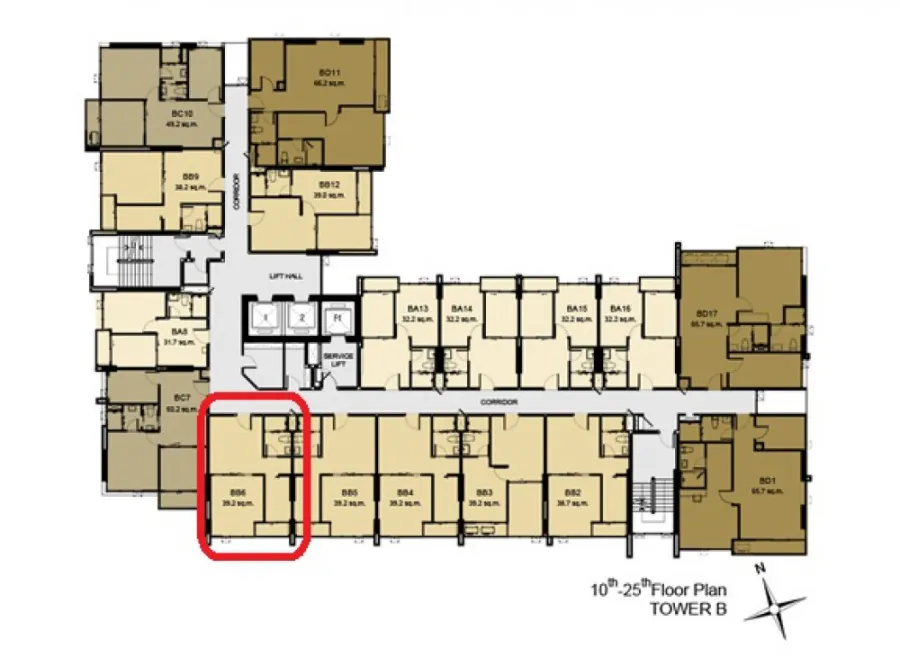 Sell ​​​​Aspire Rama 9 Floor 12A, Building B, empty room, brand new, south, no block, buy now, great price