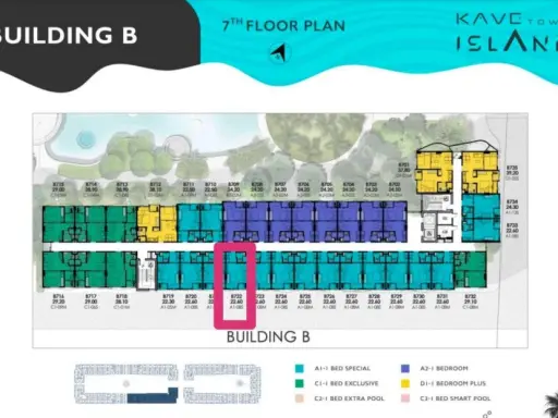ขายดาวน์ Kave Town Island 1 Bed room special ชั้น 7 วิวนอก มาพร้อมราคาสุดคุ้ม พลาดแล้วจะเสียดาย