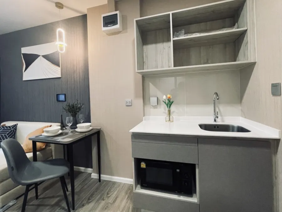 For rent !! Cave Salaya Condo, fully equipped with electrical appliances and furniture, very beautiful room, book now!!