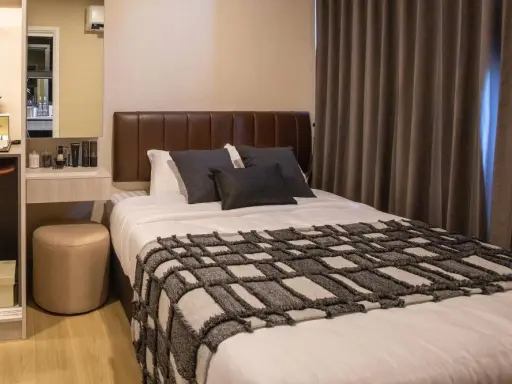 ให้เช่า The Indeed Condo Amata 1 ห้องนอน 1 ห้องน้ำ เฟอร์นิเจอร์และเครื่องใช้ไฟฟ้าครบครัน จองด่วน