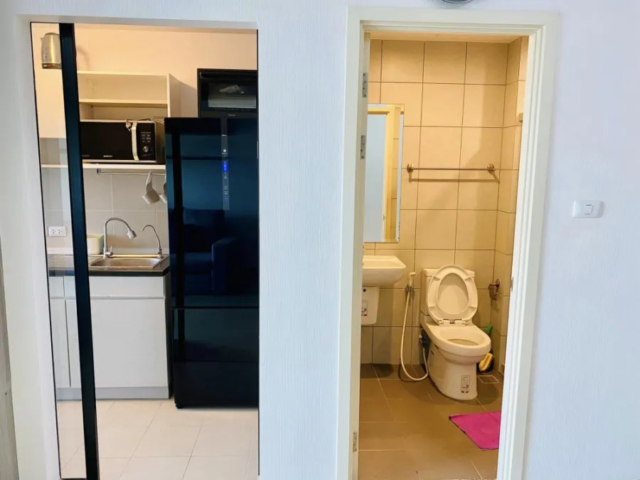 For sale, for rent, Supalai Loft, Talat Phlu Station, 19th floor, open view, fully decorated. Whether you want to invest or stay yourself, it's worth