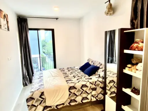 Condo for sale NOTTING HILL - SUKHUMVIT 105, spacious room, balcony, cool breeze, not hot, quiet, buy quickly, don't wait.