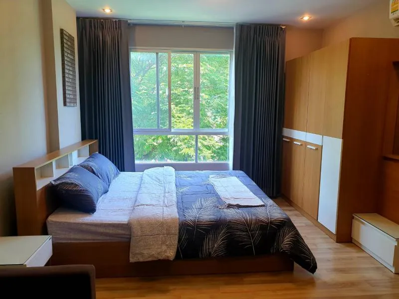 ห้องสุดสวยให้เช่า dcondo campus ม.ธรรมศาสตร์ เฟส 2 วิวต้นไม้ใหญ่สุดร่มรื่น ทิศตะวันออก(ไม่ร้อน)