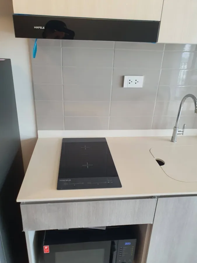 For rent: COBE Ratchada Rama 9, 25th floor, corner unit, fully furnished. Book now!