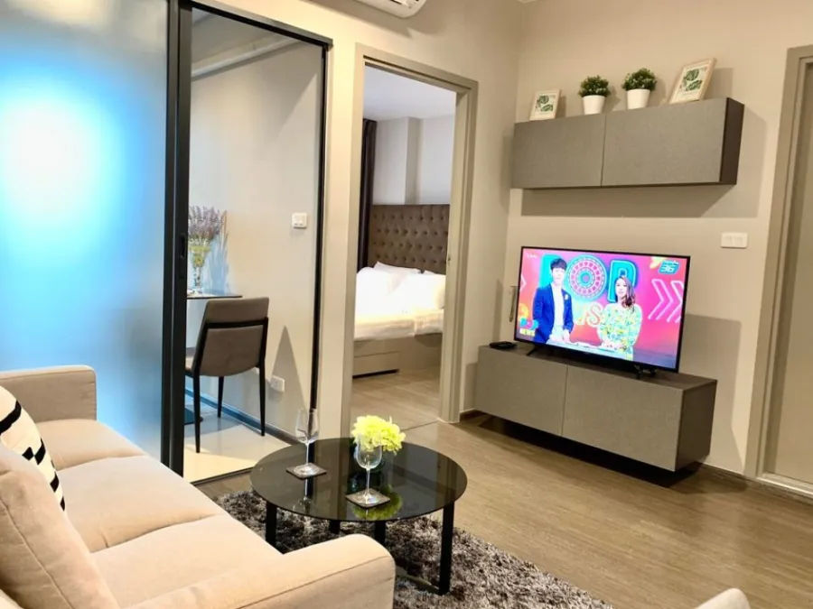 Condo for rent, Ideo Sukhumvit 93, high floor, city view, unblocked view, fully furnished, complete electrical appliances