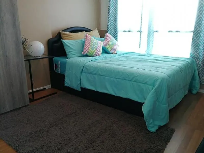 Rent lumpini place bangna km.3, 4th floor, building C, beautiful room, fully furnished, tight furniture, comfortable, chill, ready to move in.