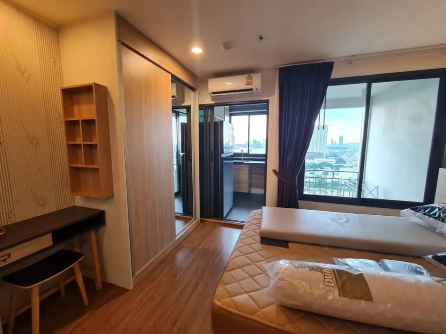 ขาย ให้เช่า U Delight Residence Riverfront Rama 3 ชั้นที่ 17 ขนาด 34 ตรม. วิวแม่น้ำฝั่งสะพานพระราม9 ลมผ่านเย็นสบาย พร้อมแล้วจองเลย