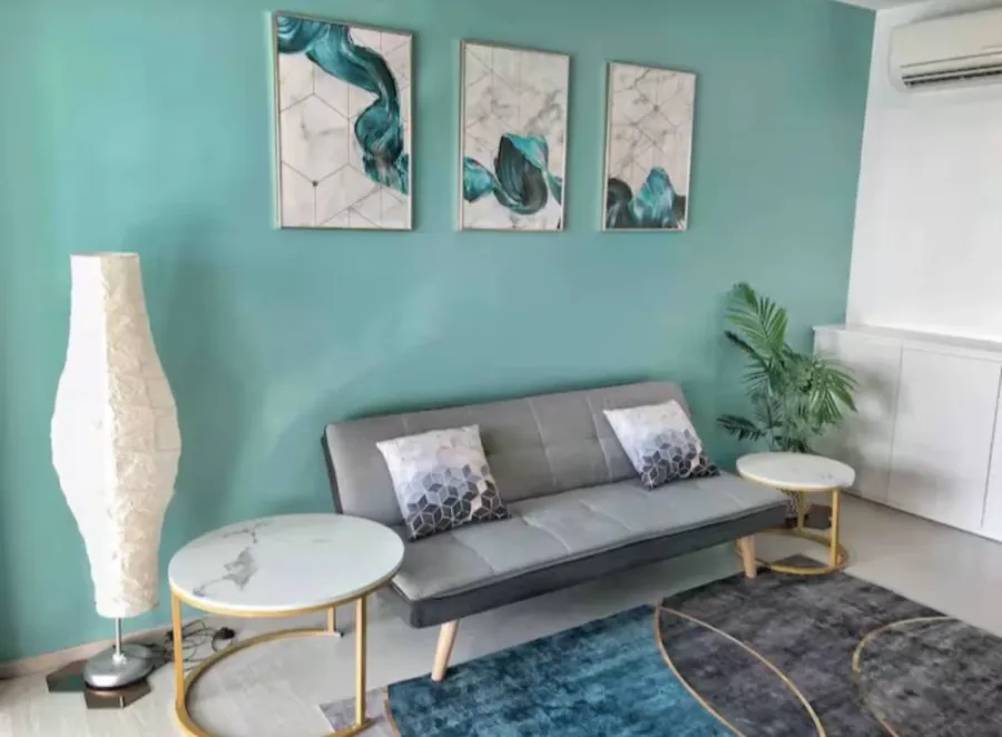 ให้เช่า Rhythm Sukhumvit 42 ห้องสีฟ้า สดใสสบายตา พื้นที่ใช้สอยเยอะ เฟอร์ครบพร้อมเข้าอยู่