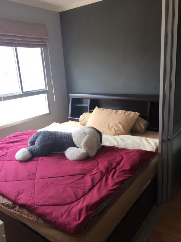 Condo for rent, Lumpini Ville Sukhumvit 77, beautiful room, lots of furniture, beautiful city view, good location, suitable for working people, near BTS.