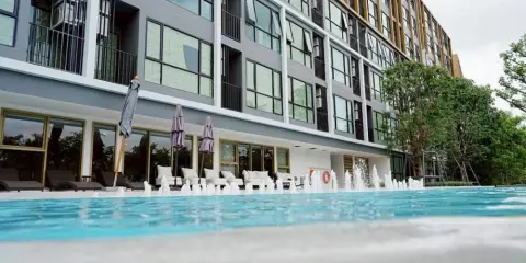 ให้เช่า Atmoz Tropicana Bangna ชั้น 4 เครื่องใช้ไฟฟ้าครบ มาแต่ตัวเข้าอยู่ได้เลย