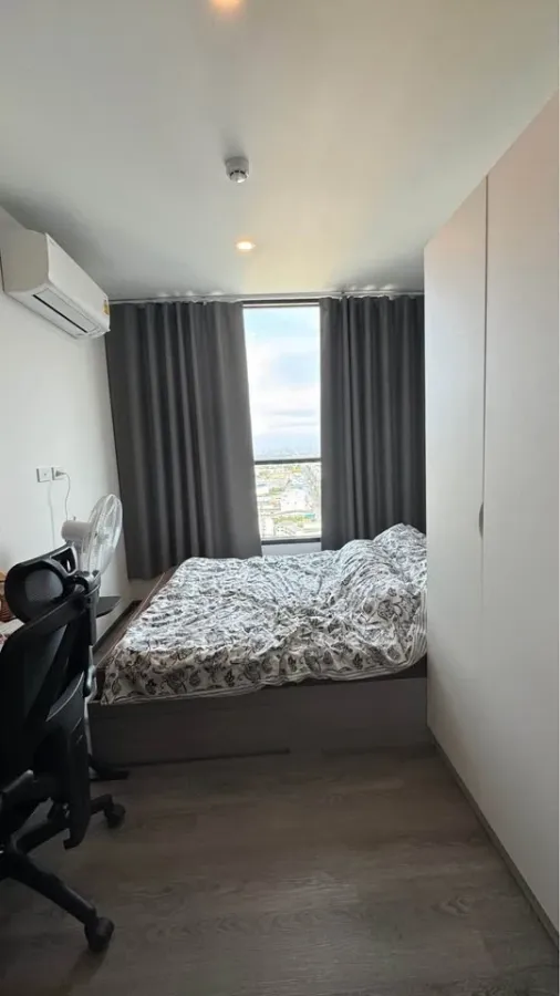 For rent THE ORIGIN Sukhumvit Sailuat E22 Station, high floor, river view & Paknam city, very beautiful, ready to move in