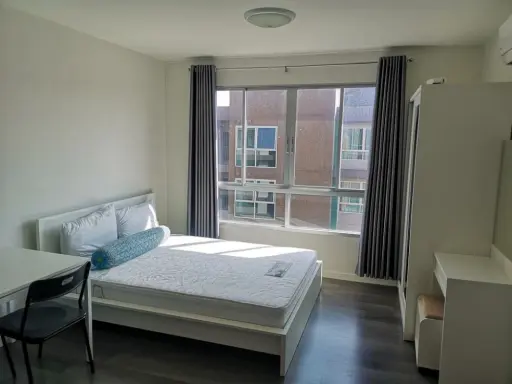 For rent urgently!! D Condo Campus Resort Bangna, beautiful room, good location, full furniture, don't miss it!!