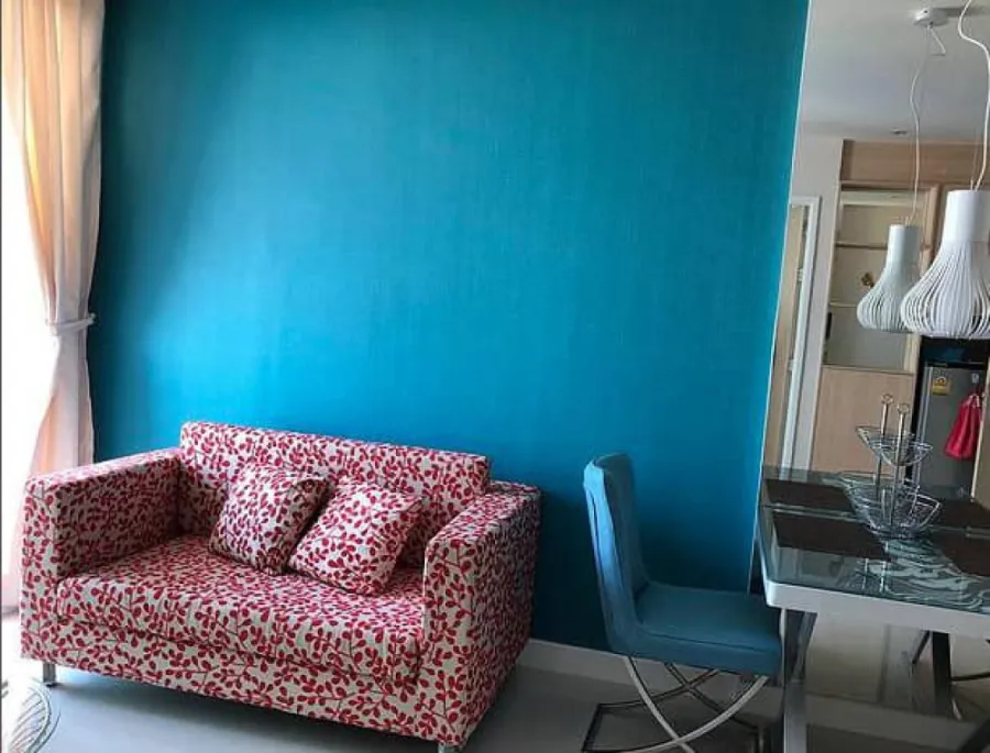 Condo for rent, Grand Caribbean Resort, Pattaya, high floor, pool view, city view, fully furnished, don't miss it.