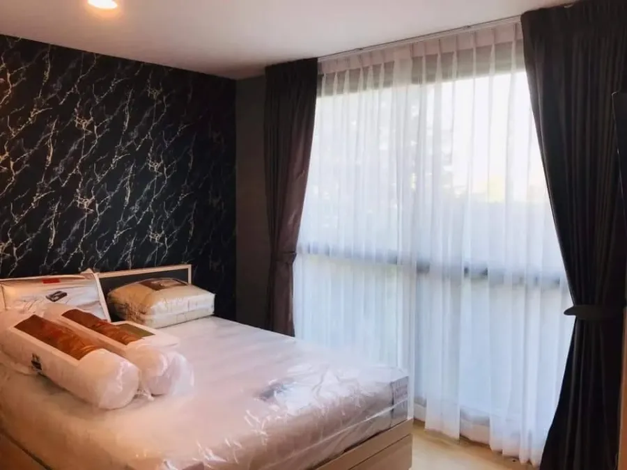 For sale, for rent THE EXCEL Khu Khot, large room, 35 sq m, swimming pool view, separate room, complete electrical appliances, book now, don't hesitat