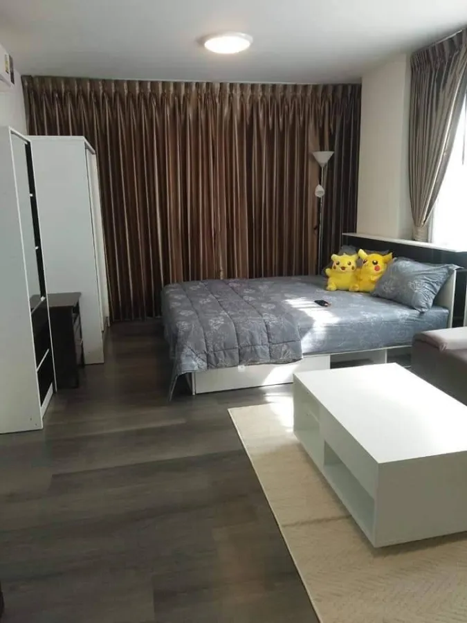 For rent, D Condo Campus Resort, ABAC Bangna, beautiful room, fully furnished, good location, ready to move in, book now!