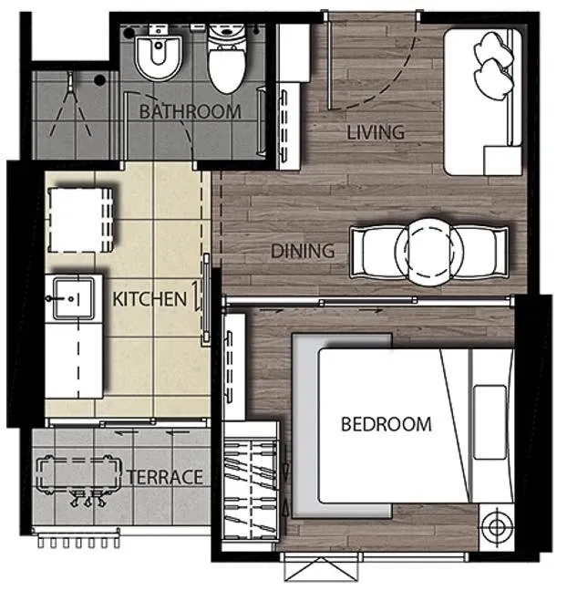 Selling high-floor unit at The Stage Taopoon Interchange. Nice and fully furnished. Book now!